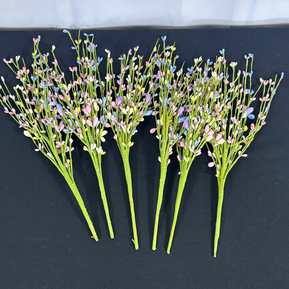 Hobby Lobby Pastel Multicolor Faux Berry Spray Stems